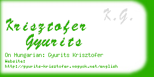 krisztofer gyurits business card
